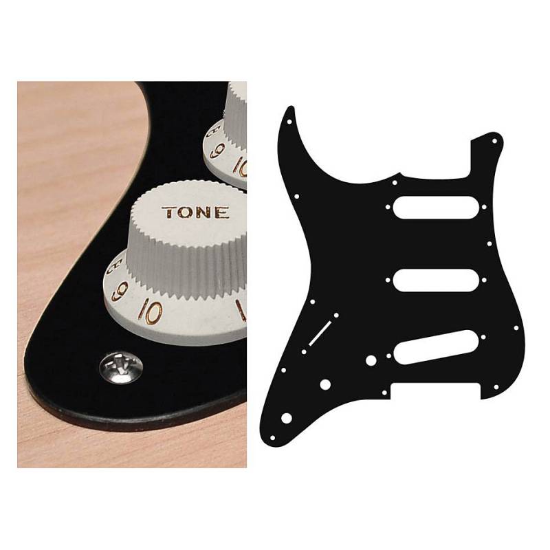 Boston SL-113-BM1-Ply ST-Style Black Matte Lefthand Pickguard von Boston