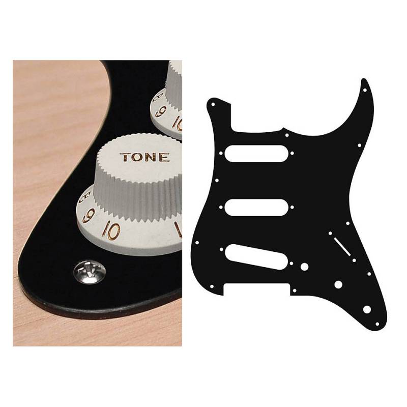 Boston ST-113-BM Black Matte 1-Ply Pickguard von Boston