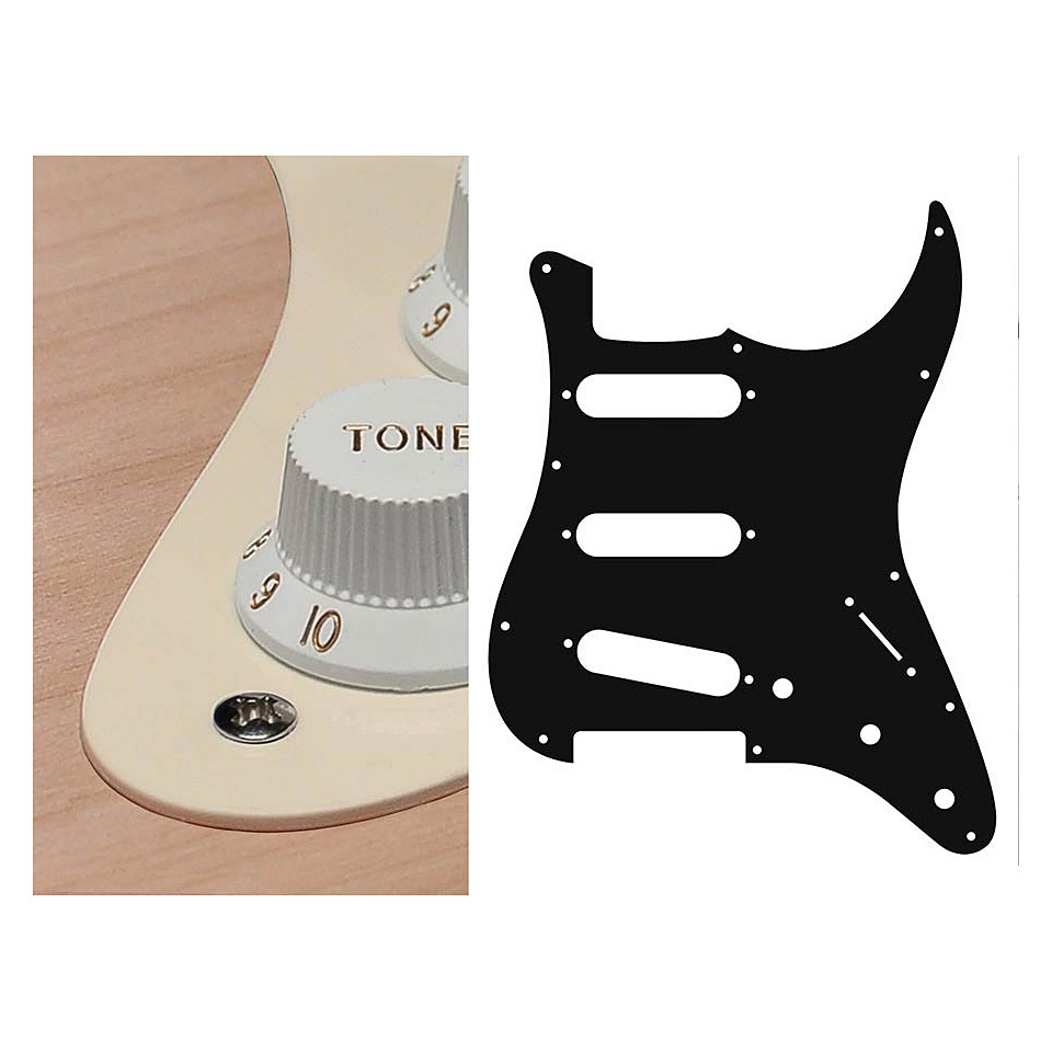 Boston ST-113-VW 1-Ply Vintage White Pickguard von Boston