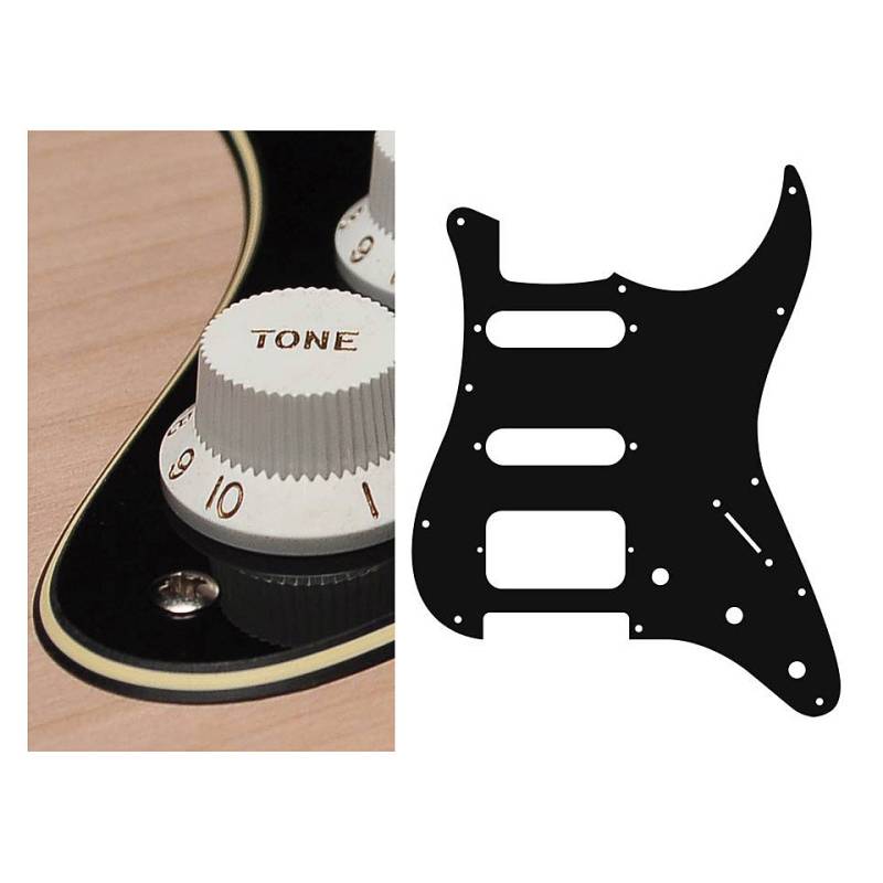 Boston ST-323-BC 3-Ply ST-Style, HSS, black cream Pickguard von Boston