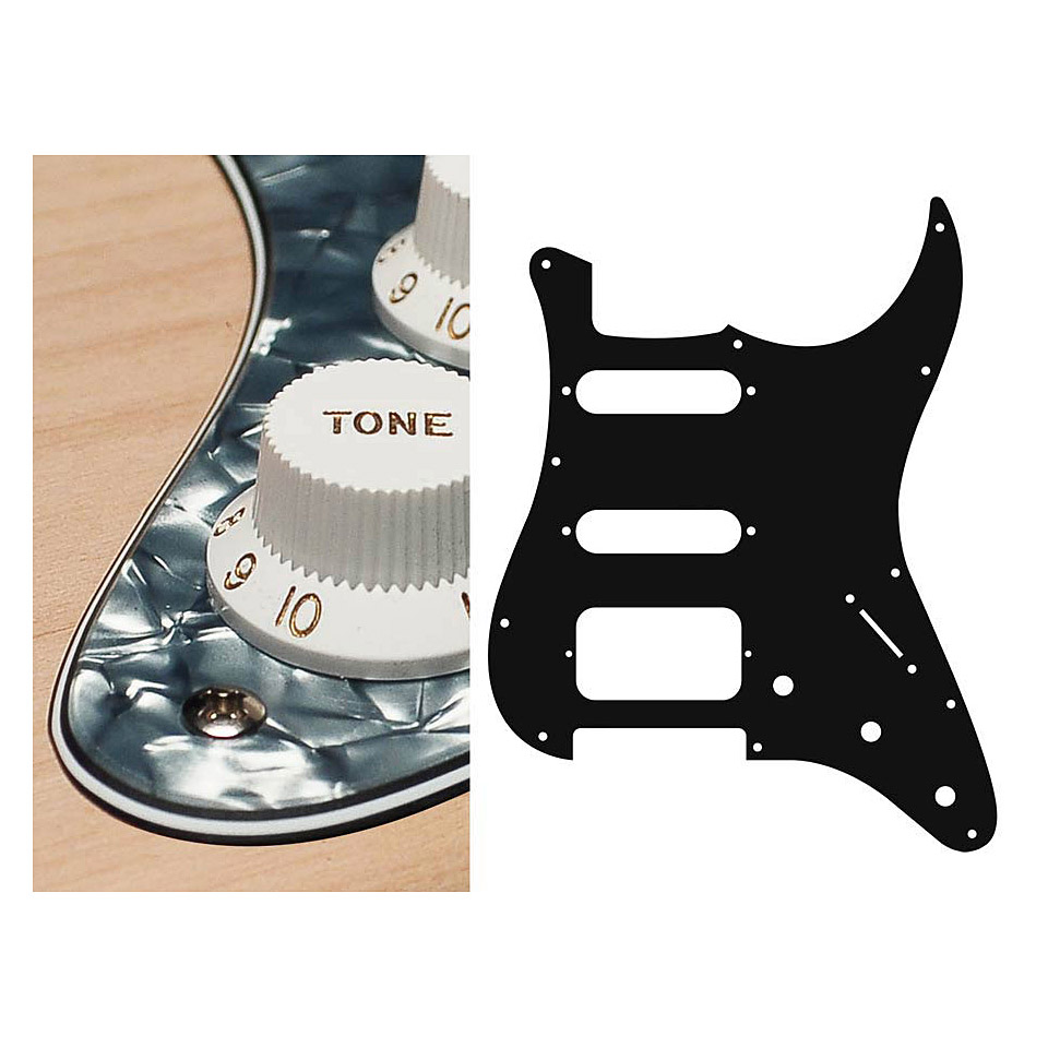 Boston ST-423-PB 4-Ply ST-Style, HSS, pearl black Pickguard von Boston