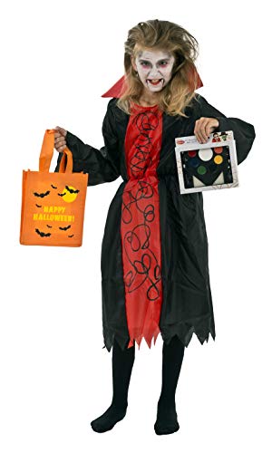 BOTI Vampir-Verkleidungsset (Größe 110) - Mädchen - Dein Outfit für Halloween von Boti