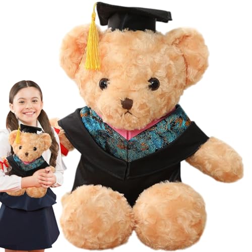 Botiniv Abschlussplüsch, ausgestopfter Abschlussbär - Sammlerpuppe Soft Throw Pillow | Abschluss ausgestopfter Bär mit Kleidung und für Ihr/HIM High School College Absolvent für Tierplüsch für von Botiniv