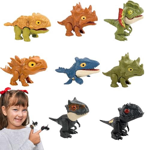 Botiniv Dinosaurier-Fingerbeißspielzeug - Dino Handpuppe Fingerbeißspielzeug,Minimodelle Dinosaurierfiguren, pädagogisches Kleinkindspielzeug, Weihnachtsgeburtstagsgeschenke von Botiniv