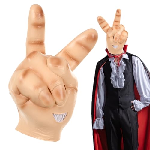 Botiniv Lustige Kopfmaske | Friedenszeichen Vollkopfmaske Latexmaske für Erwachsene | Lustiges Unisex Kopfaccessoire für Halloween Partys Mottopartys Cosplay Kostümpartys und Themenveranstaltungen von Botiniv