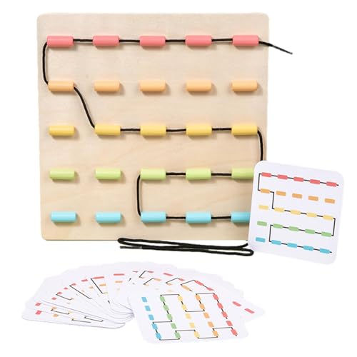 Botiniv Schnürspielzeug für Kleinkinder, Fädelspielzeug für Kleinkinder - Farblern-Puzzlespiel aus - Pädagogisches Vorschul-Schnürspielzeug, Feinmotorik-Schnürspielzeug für Mädchen und von Botiniv