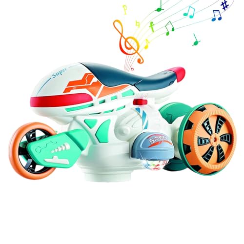 Botiniv Stunt-Motorradspielzeug, verwandeltes Spielzeug für Kinder - Elektrisches Spielzeug-Motorrad, rotierendes Treibspielzeug - Hochgeschwindigkeits-Autospielzeug, kreatives, lustiges rotierendes von Botiniv