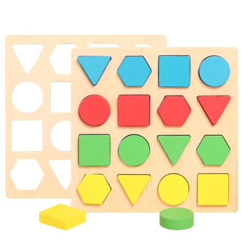 Geometrische Form, schnell passendes Brettspiel mit Formpuzzles für 2 Spieler zur Verbesserung der Hand-Auge-Koordination von Kindern. Lernspielzeug für Kinder ab 3 Jahren von Botiniv