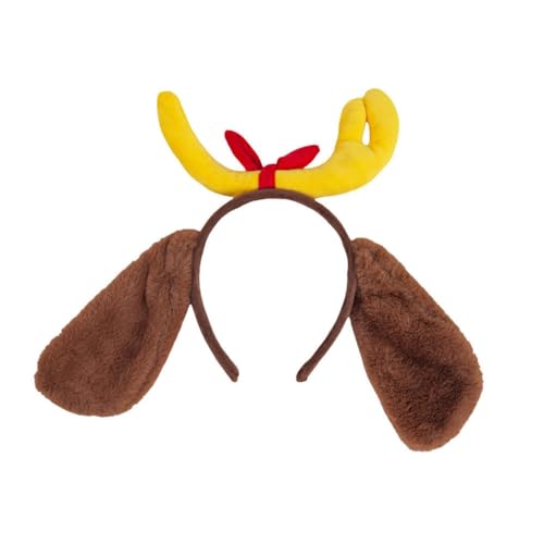 Bottone Plüsch-Haarreif mit Hundeohren, Cartoon-Ohr, Cosplay-Kostüm, Halloween-Party, schöner Kopfschmuck für Erwachsene und Kinder, lustiger Kopfschmuck von Bottone