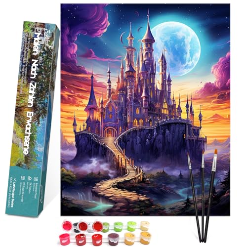 Bougimal Malen Nach Zahlen Erwachsene Landschaft Ohen Rahmen inklusive Pinsel und Acrylfarben - 40 x 50 cm, Bougimal Malen Nach Zahlen Erwachsene Landschaft Ohen Rahmen inklusive Pinsel und Acrylfarben - 40 x 50 cm, von Bougimal