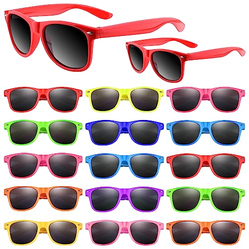 Bouiexye 20 Stück Neon Sonnenbrillen Partyzubehör Party Brille für Geburtstagsfeier Sommer Strand Pool Partyzubehör von Bouiexye