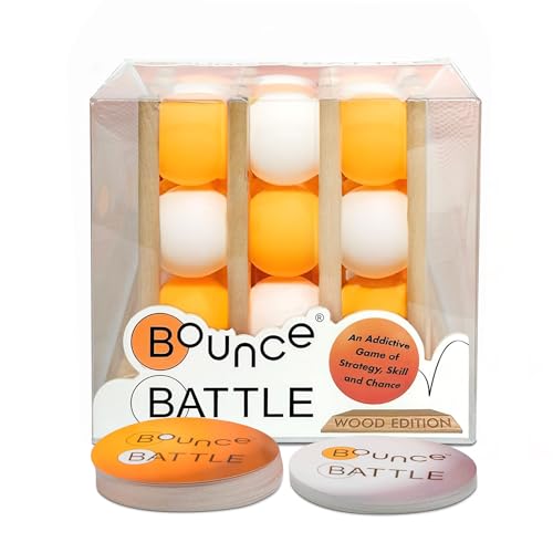 Bounce Battle Wood Edition Spielset mit 36 Kampfkarten - ein süchtig machendes Spiel aus Strategie, Geschick & Zufall von Bounce Battle