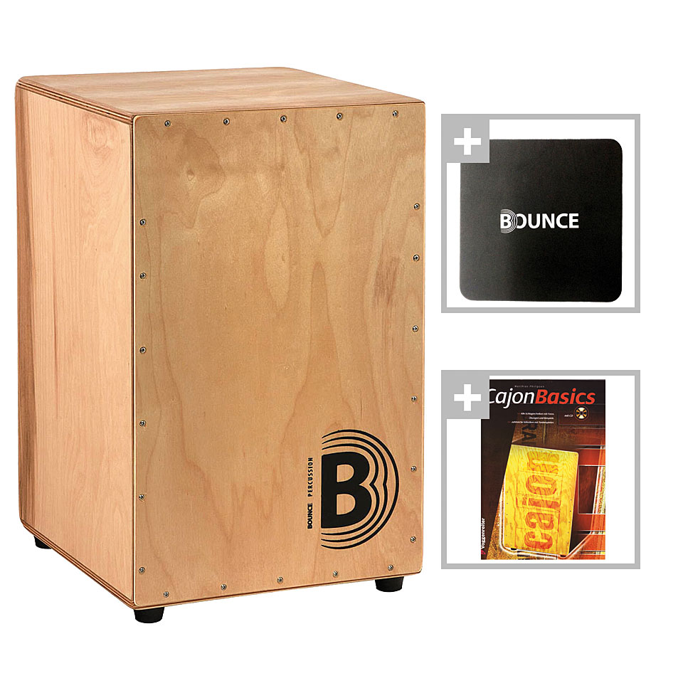Bounce BHC-P01 Natural Cajon Bundle Cajon von Bounce