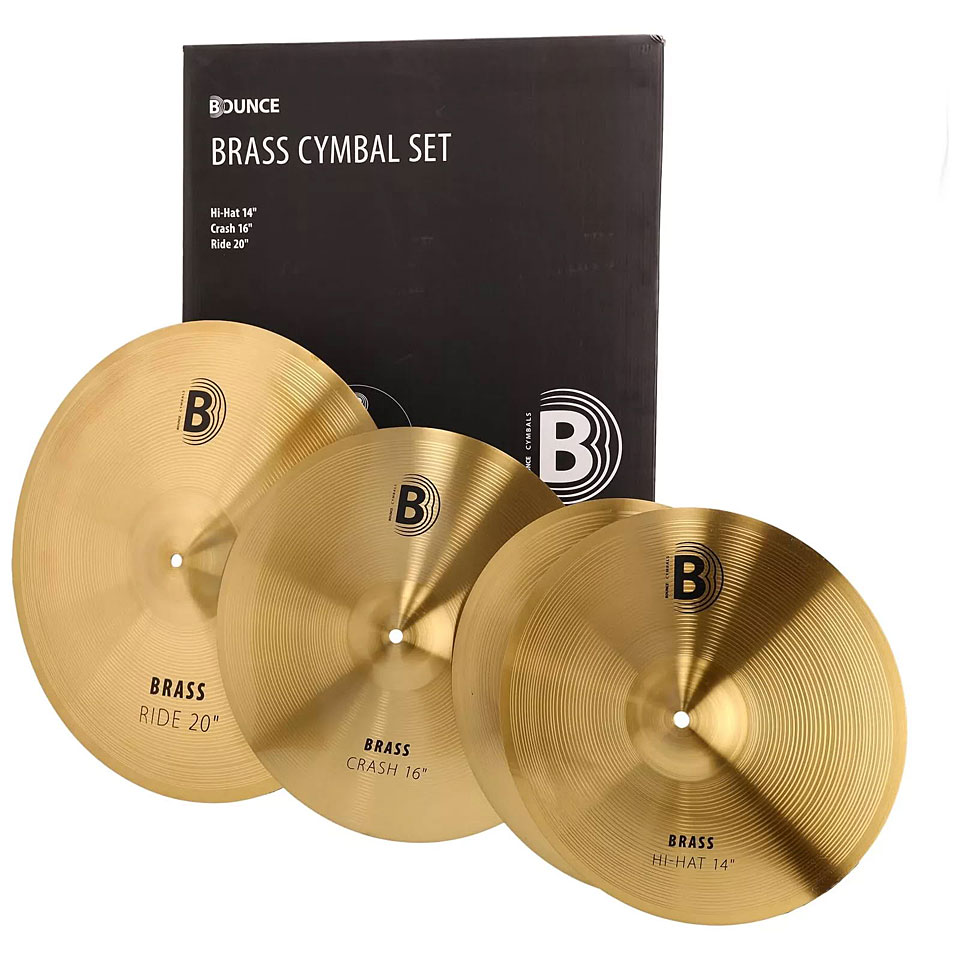 Bounce Brass Cymbal Set 3 Pcs. Becken-Set von Bounce