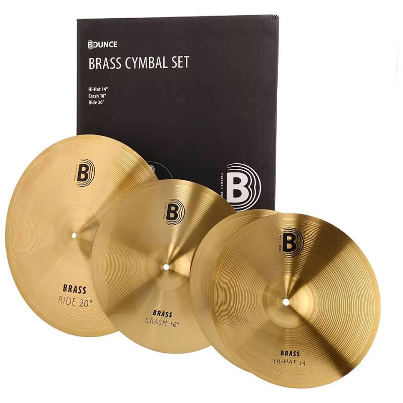 Bounce Brass Cymbal Set 3 Pcs. Becken-Set von Bounce