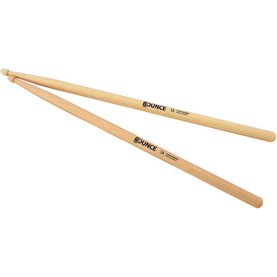 Bounce Classic Hickory 5AH Wood Tip Drumsticks von Bounce