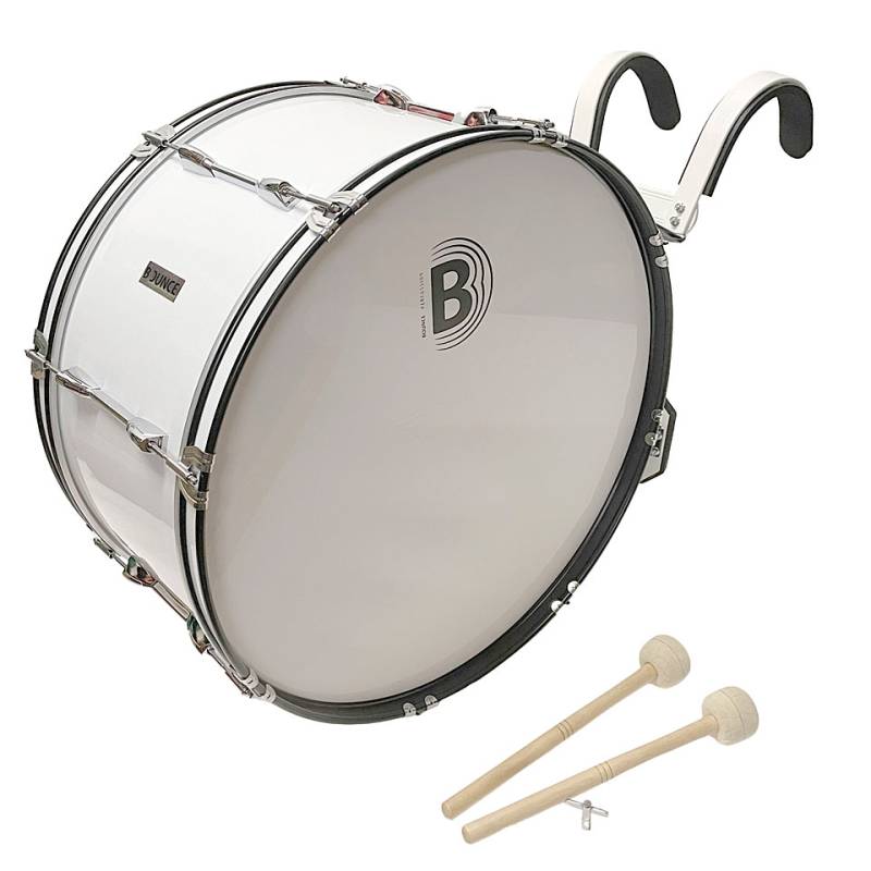 Bounce MB-1 26" x12" White Marching Bassdrum Große Trommel von Bounce