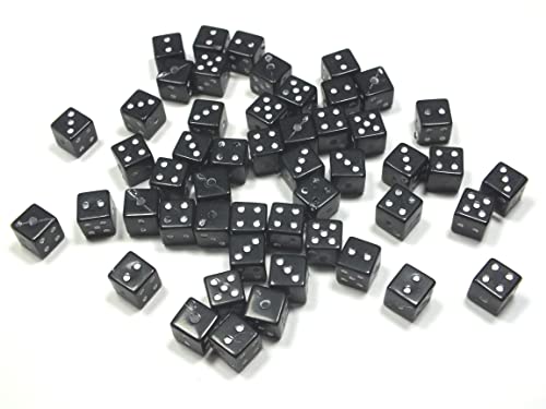 Acryl-Perlen: Würfel, Schwarz, 7 mm, 50 Stück (04) von Boutique d'isacrea