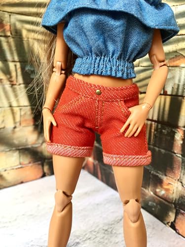 BQ-AYMI – Roll-up Stretch-Jeansshorts für Modepuppen 29 cm Orange BQ-AYMI – Roll-up Stretch-Jeansshorts für Modepuppen 29 cm Orange von Bouutique