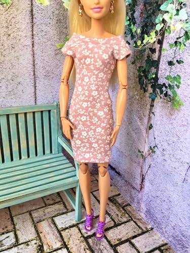 BQ‑Flower – Florales Midi-Off-Shoulder-Kleid für Modepuppen 29 cm / 11,5 Zoll BQ‑Flower – Florales Midi-Off-Shoulder-Kleid für Modepuppen 29 cm / 11,5 Zoll von Bouutique