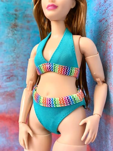 BQ‑Splash – Farbiger Bikini für Curvy-Puppen 28 cm Turquoise BQ‑Splash – Farbiger Bikini für Curvy-Puppen 28 cm Turquoise von Bouutique