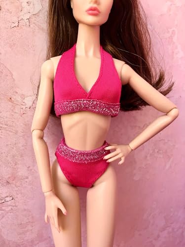 BQ‑Splash – Farbiger Bikini für Modepuppen 30 cm Hot Pink BQ‑Splash – Farbiger Bikini für Modepuppen 30 cm Hot Pink von Bouutique