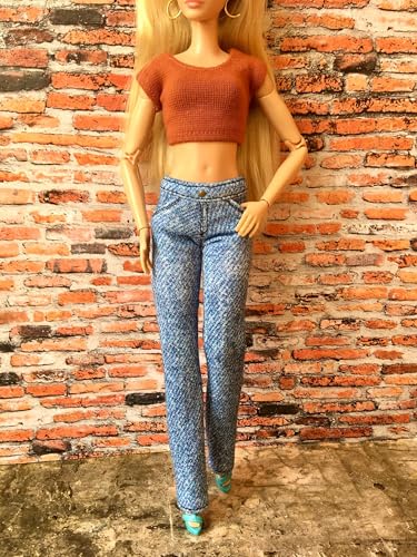 BQ‑Twilight – Stretch-Jeans für Modepuppen 29 cm (1/6 Puppen) Light Blue von Bouutique