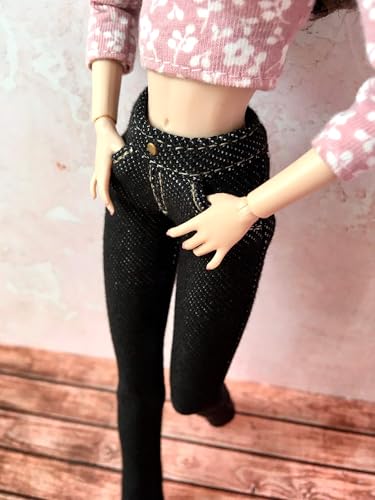 BQ‑Twilight – Stretch-Jeans für Modepuppen 30 cm (1/6 Puppen) Black von Bouutique