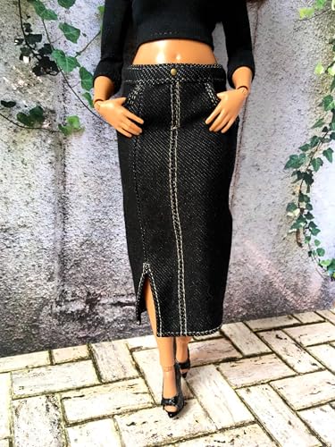 BQ‑VANTI – Slim Stretch-Jeansrock für Curvy-Puppen 28 cm Black BQ‑VANTI – Slim Stretch-Jeansrock für Curvy-Puppen 28 cm Black von Bouutique