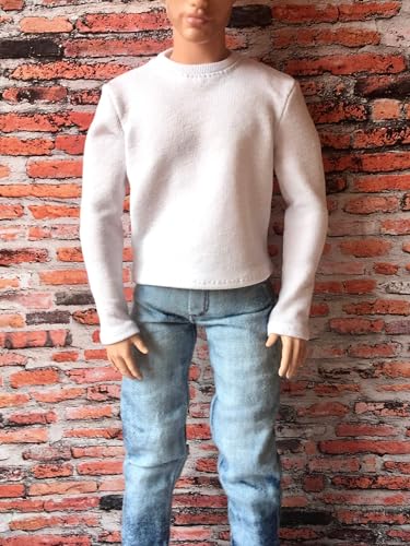 BQ‑VITAL – Langarm-T-Shirt für Ken-Puppen 30 cm / 12 Zoll / 23. Gray von Bouutique