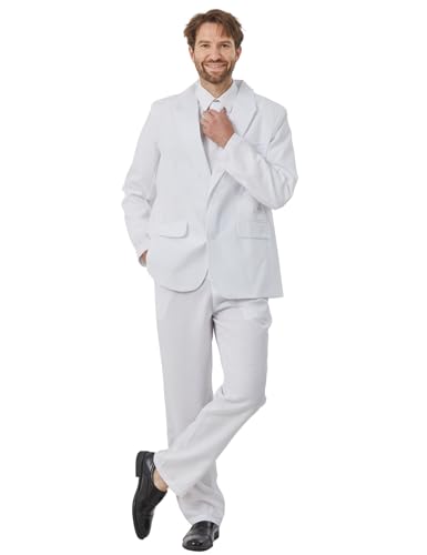 Boveco Herrenanzug, einfarbig, Freizeitanzug, Kostüm für Halloween, Abschlussball, Party, 3-teiliges Outfit mit Jacke, Hose, Krawatte, Größe XXL Boveco Herrenanzug, einfarbig, Freizeitanzug, Kostüm für Halloween, Abschlussball, Party, 3-teiliges Outfit mit Jacke, Hose, Krawatte, Größe XXL von Boveco