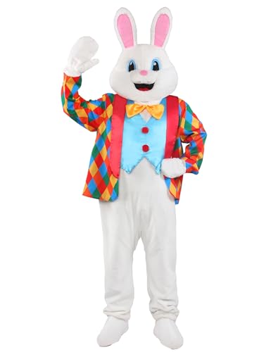 Boveco Osterhasenkostüm für Erwachsene, Uni, Einteiler, Anzug mit Kopfbedeckung, Hasen-Overall, Halloween-Maskottchen-Kostüm, Verkleidung, Mehrfarbig, S-M Boveco Osterhasenkostüm für Erwachsene, Uni, Einteiler, Anzug mit Kopfbedeckung, Hasen-Overall, Halloween-Maskottchen-Kostüm, Verkleidung, Mehrfarbig, S-M von Boveco