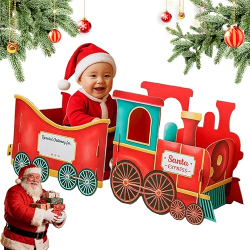Santa’s Gift Train, Christmas Tree Train Set, Trains, Whimsical Gingerbread Design, DIY Holiday Party Centerpieces Gift Boxes, Family Decor - Deliver Holiday Cheer in Style (#A) von Bowlegout