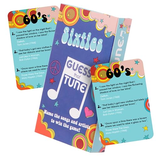 Boxer Gifts Guess That Tune Musik-Quiz-Spiel | Name The 60's Lyrics | Spaß für Partys | Über 150 Songs (Sixties) von Boxer Gifts