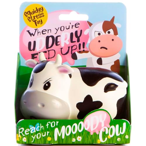 Boxer Gifts Moody Cow Stress Spielzeug | Hilft bei Angstzuständen | Lustiges Geschenk für einen launischen Freund oder Kollegen von Boxer Gifts