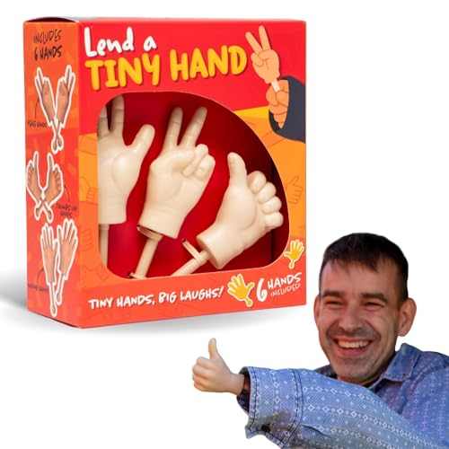 Boxer Gifts Tiny Hands on Sticks Streich – 3 Stück Peace, Daumen hoch und seltsame Welle – alberne Witzgeschenke von Boxer Gifts
