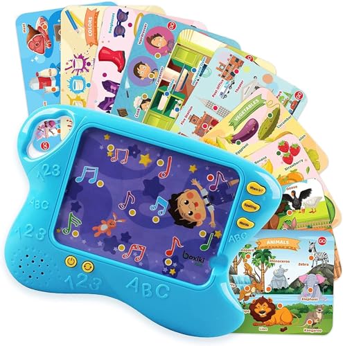 Boxiki kids Englisch Lern-Pad mit 10 Lernkarten, Brettspiel für Kinder mit Touch und Lernfunktionen | Smart Tablet für Kinder mit Lernspielen | Lehrreiches elektronisches Lern-Set von Boxiki kids