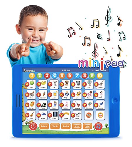 Boxiki Kids Englisch Lern-Tablet, lustiges Tablet für Kinder mit 6 Lernspielen für Kleinkinder für frühe Kindesentwicklung, Spielzeug zum Lernen von Nummern, dem ABC, Buchstabieren, von Boxiki kids