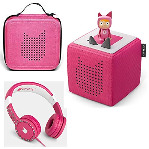 Toniebox Starterset Pink + Ordnungsbox für viele Tonies + Kinderkopfhörer Tonie-Lauscher von boxine