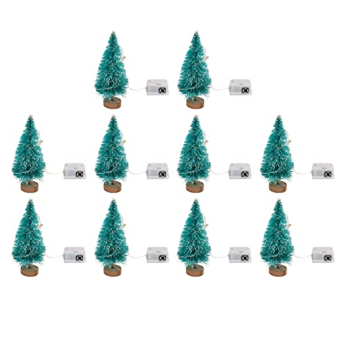 Boxwizard 10 Stück Puppenhaus-Weihnachtsbaum 1:12 blinkende Mini-Dekoration für Puppenhaus, Miniatur-Dekoration von Boxwizard