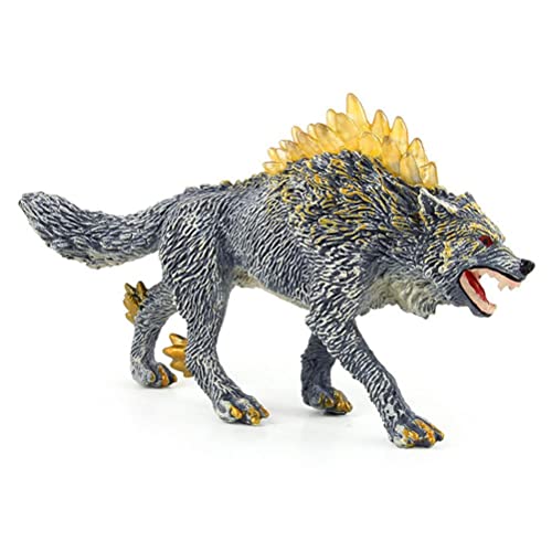Bozaap Wolf Figur Spielzeug, Simulation Wildlife Tiermodell Spielzeug, PVC Schnee Wolf Figuren Ornamente Bildung Sammlerstücke Wohnkultur für Kinder Spielzeug von Bozaap