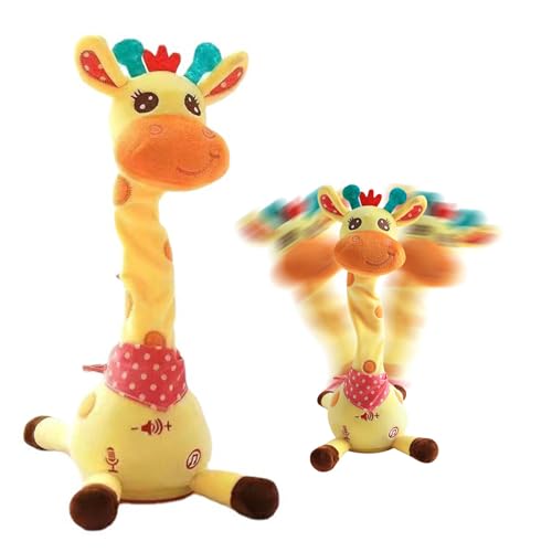 Bpoeee Dancing Giraffe Plush Toy, Musical Giraffe Toy - Sings, Dances & Repeats What You Say, Talking Dancing Singing Giraffe von Bpoeee