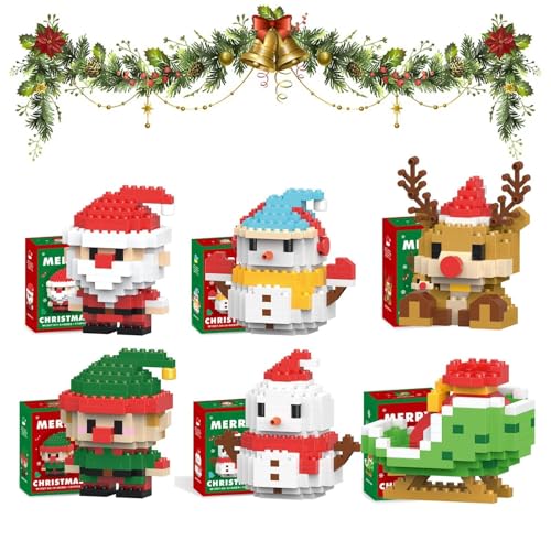 Santa Claus Design Building Blocks Set, Christmas Santa Claus Building Blocks Set, Mini Building Figures, DIY Stocking Stuffers, Xmas New Year Birthday Gifts, Party Favors (#1) von Bpoeee