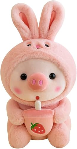 Bprtcra Plüsch Schwein, nettes Schwein gefülltes Spielzeug, Plüschtier Schwein Stofftier Kuscheltier Plüsch-Schwein Plüsch Spielzeug Puppe Figuren Spielzeug Super Weich Dekokissen (B, 25CM) von Bprtcra