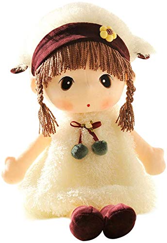 Bprtcra Weiche Stoffpuppe, Stoffpuppe babypuppe Püppchen mit Haar, Schöne Puppe Stoffpuppe Plüsch Stofftier Spielzeug Cartoon Deko Toy Geschenk Gift für Kinder Baby Mädchen, 45cm (Type B) von Bprtcra