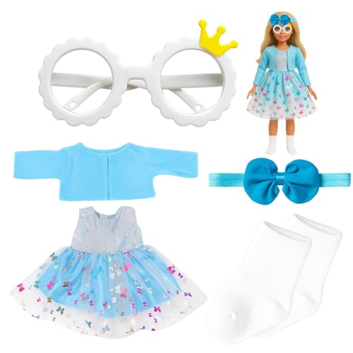 Puppenkleidung Set – Zubehör für Babypuppen 36–43 cm, Kleid mit Jacke, Haarreif & Socken, Handgefertigte Puppen Kleidung, Puppenzubehör Mädchen & Jungen Puppenkleidung Set – Zubehör für Babypuppen 36–43 cm, Kleid mit Jacke, Haarreif & Socken, Handgefertigte Puppen Kleidung, Puppenzubehör Mädchen & Jungen von BrKern
