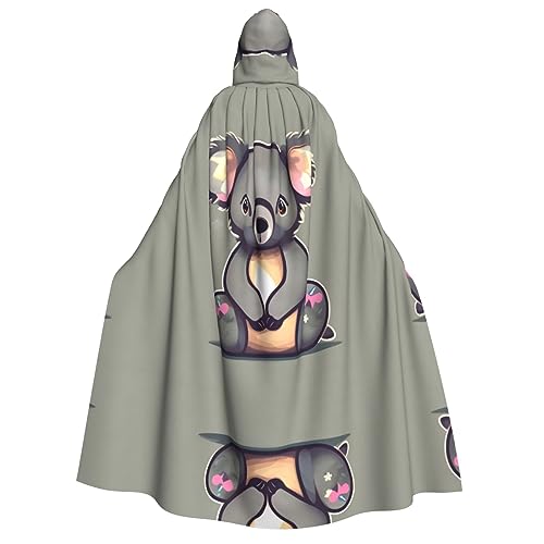 BrUgui Der schöne mittelalterliche Umhang mit Kapuze von Koala – Hexenkostüm für Erwachsene, perfekt für Halloween und Kostümpartys von BrUgui