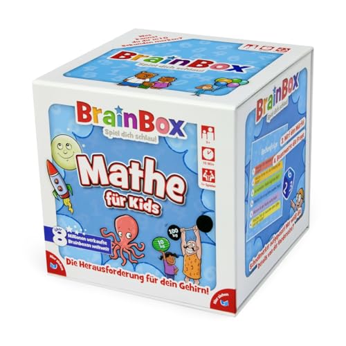 Brain 2094939 BOX 94939 - Lernspiel - Mathe für Kids, Spiel dich schlau - ab 1 Spieler, Dauer circa 10 Minuten: Was kannst du dir in 10 Sekunden merken? von Brain Box
