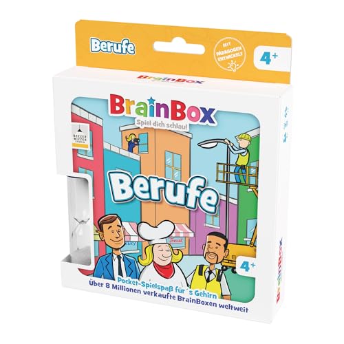 Brain Box 2054901 Pocket Edition Berufe, kompaktes Lernspiel, Gedächtnisspiel, Quizspiel, Reisespiel für Kinder ab 4 Jahren von Brain Box