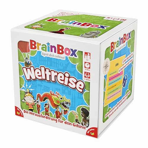 Brain Box 2094937 Weltreise, Länder Lernspiel, Gedächtnisspiel, Quizspiel für Kinder ab 6 Jahren von Brain Box